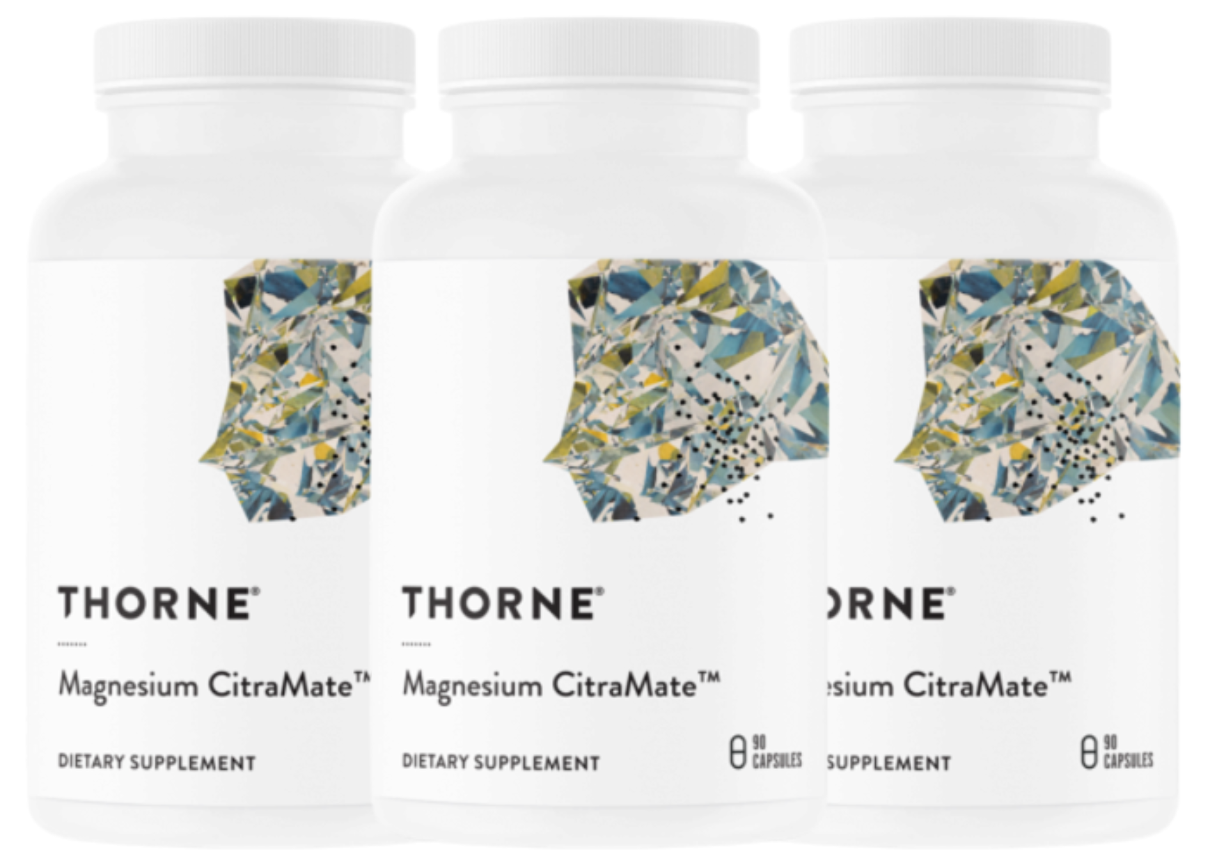 Thorne Magnesium Citramate 90 kaps 3-PACK